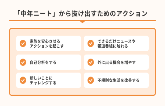 「中年ニート」を抜け出すためにできる6つのこと