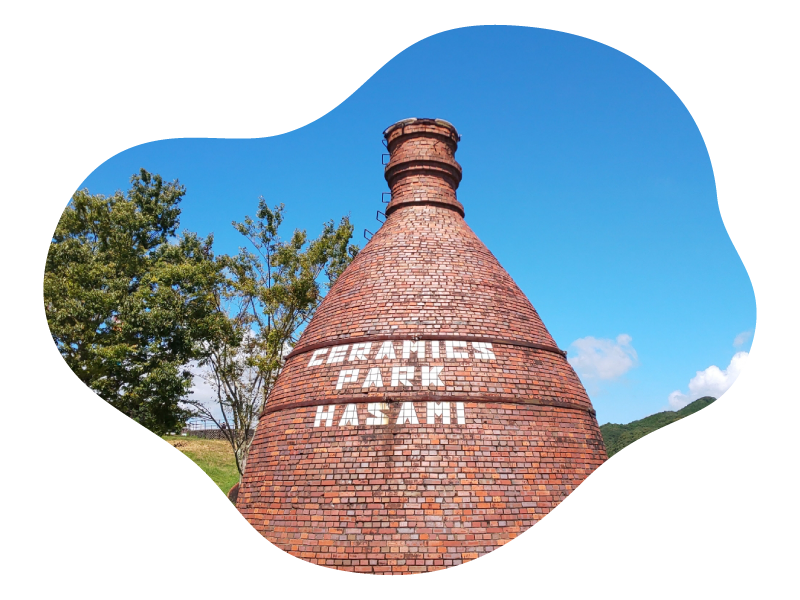 「セラミックパークはさみ」の登り窯モニュメント