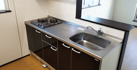 寮のキッチンの様子