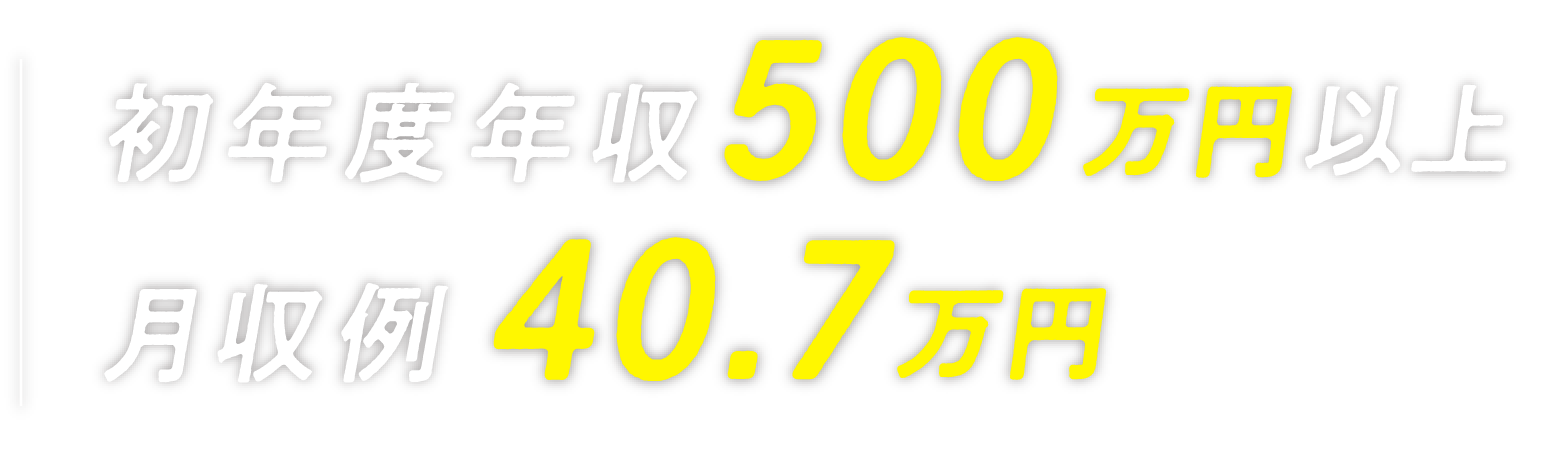 初年度年収・月収例